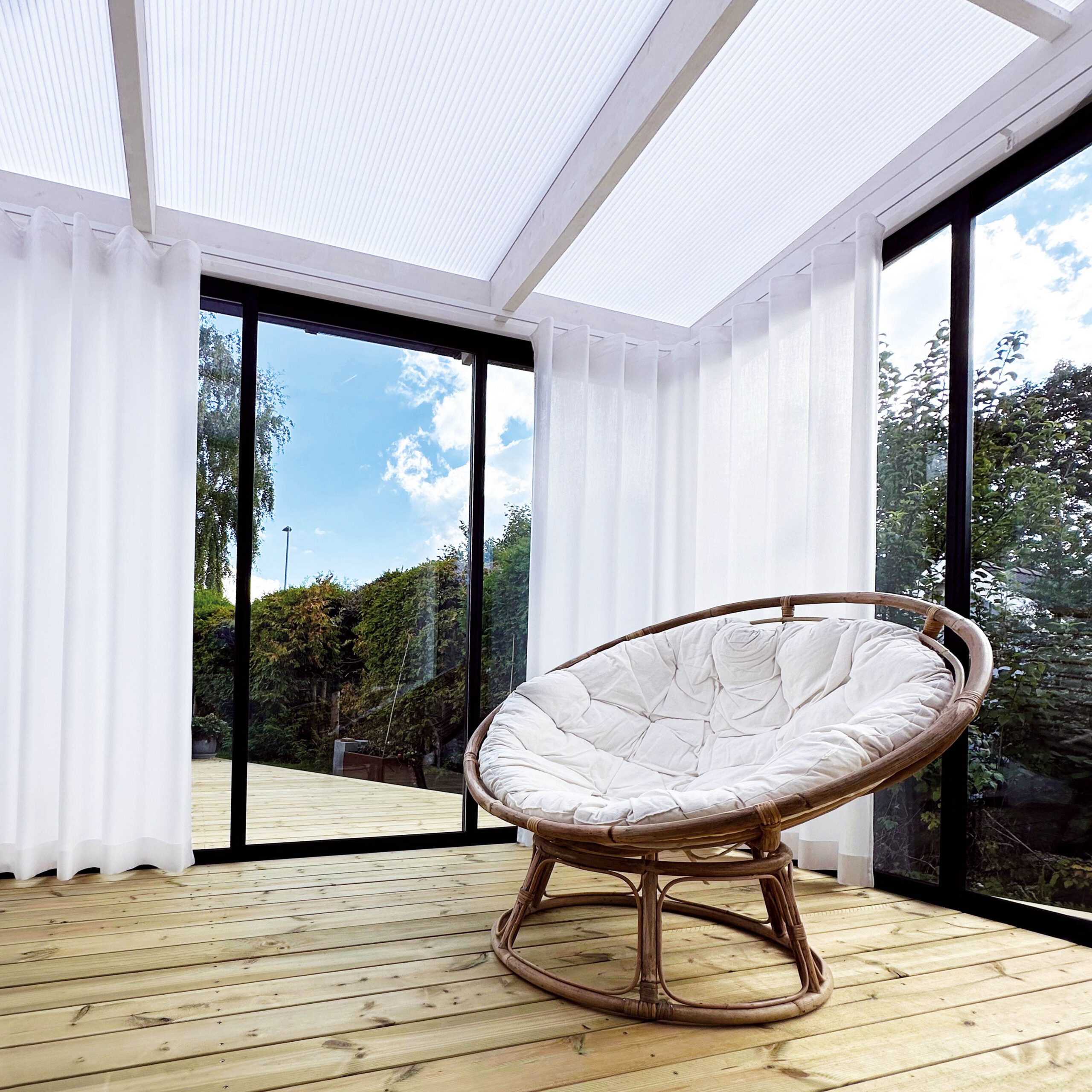 32 mm Tragendes Auflageprofil, Opal & Klar Stegdoppelstegplatten-Dach, komplett – Bild 5